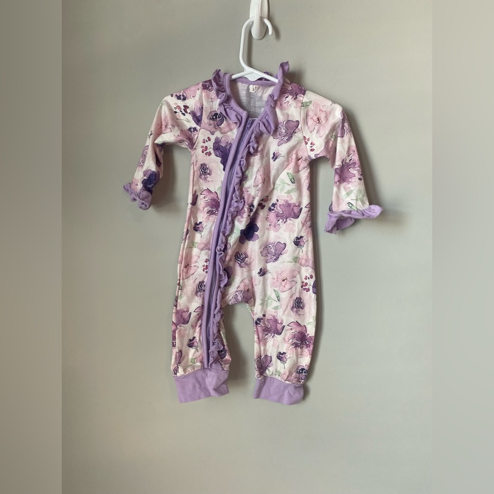 Floral Purple Kids One Piece
